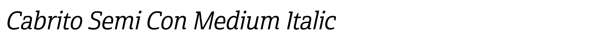 Cabrito Semi Con Medium Italic image